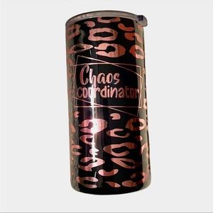 Teachers Insulated Drink Cup Tumbler Mom Chaos Coordinator Southern Star Cheetah
